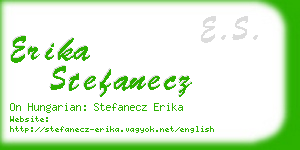 erika stefanecz business card